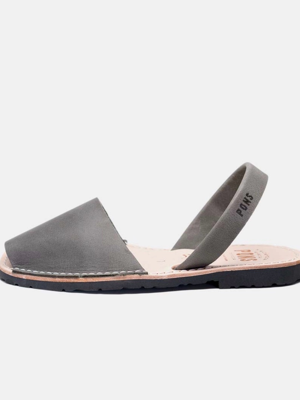 PONS Avarcas Classic Style Women’s Gray Leather Sandals Size 8-9 NWOT Menorcan